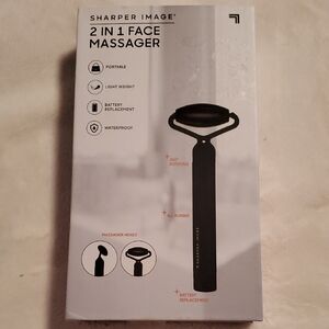 Grab Bag.  Sharper Image Black 2-in-1 Face Massager, Powder Brush and Body Scrub